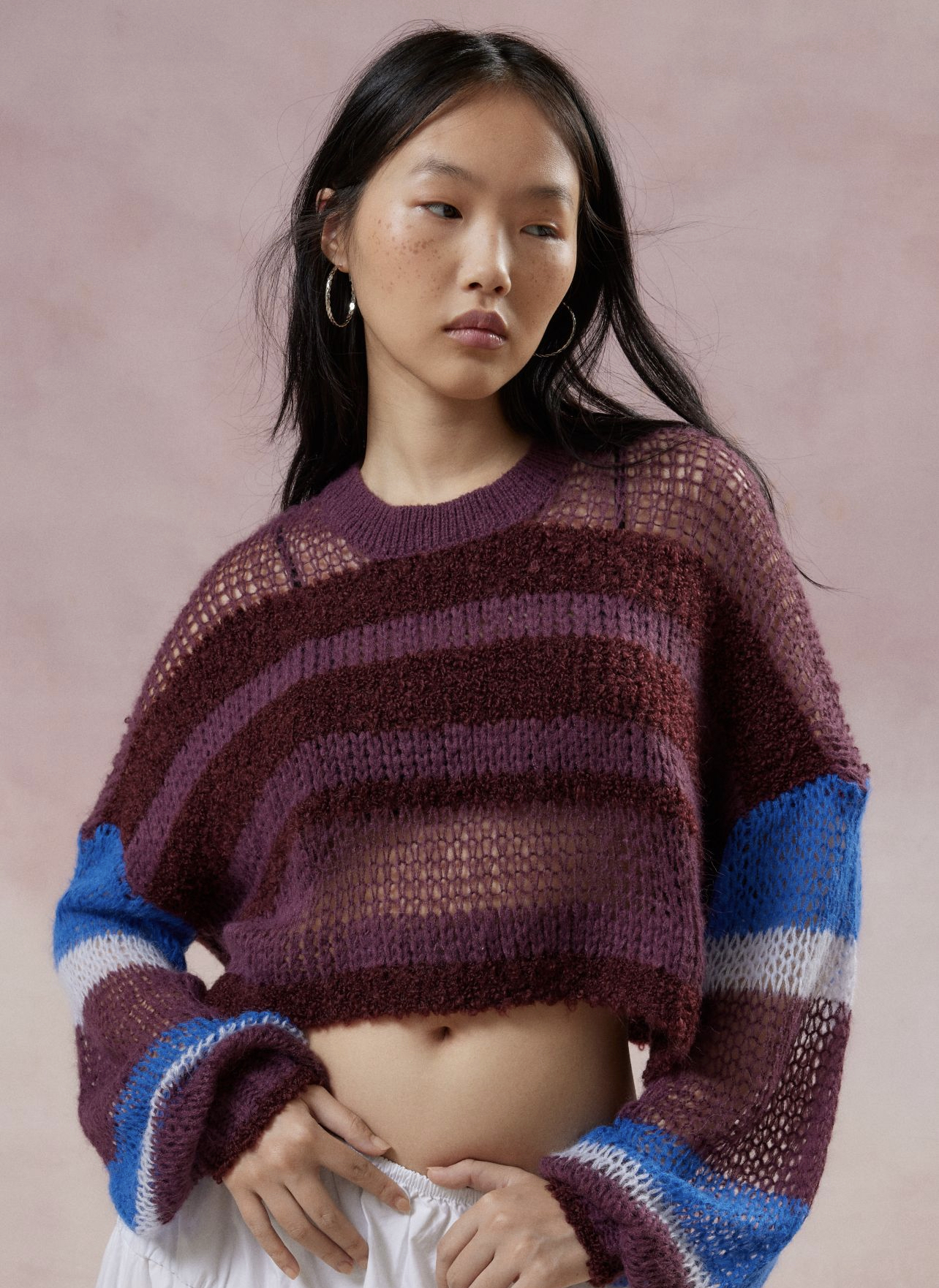 UO 拼色針織短版上衣Kimchi Blue Kingston Pullover Sweater