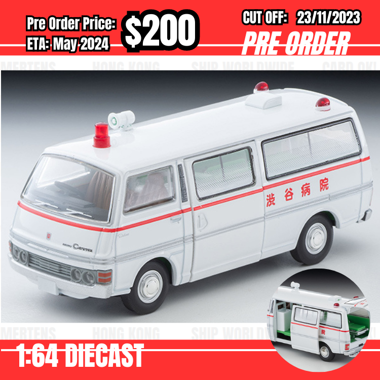 PO-$200 * Tomytec * 1:64 LV-N Daitokai 01 CARAVAN Ambulance Shibuya Hospital [OD09/11]