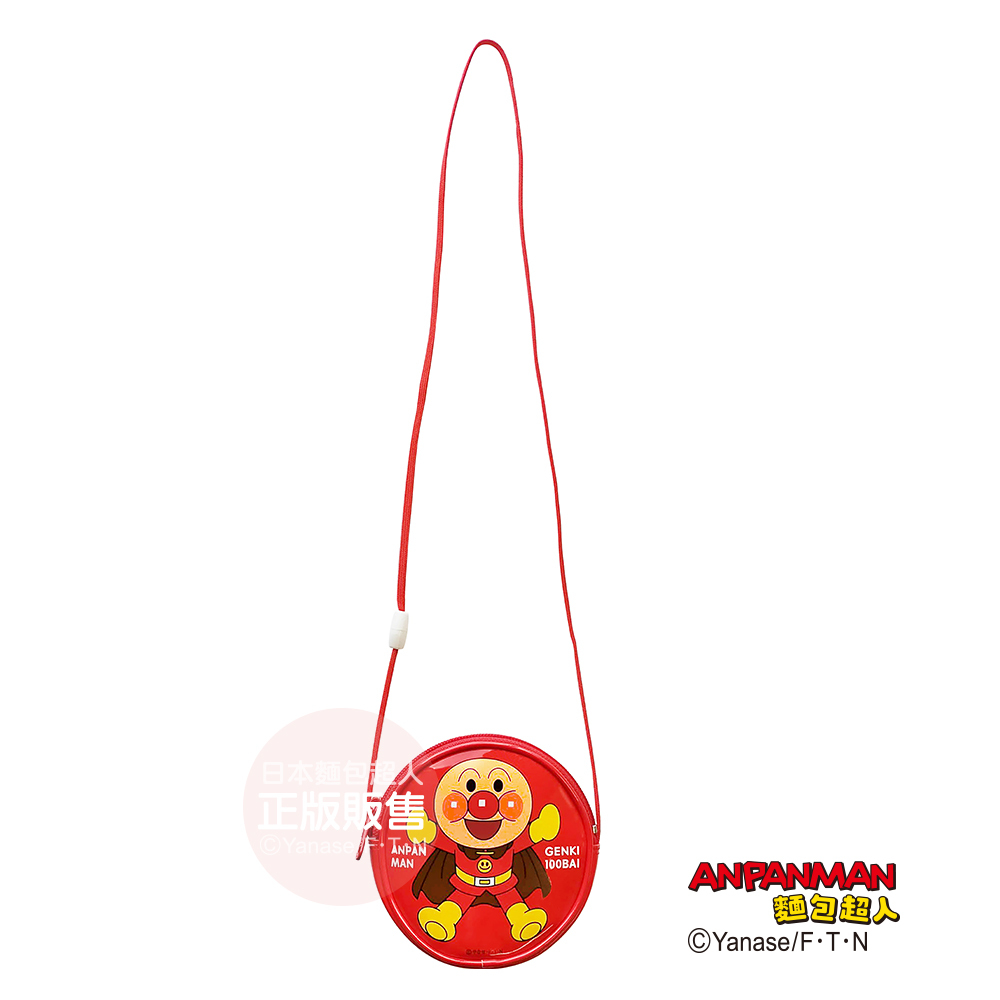 麵包超人圓形側背包-漾紅