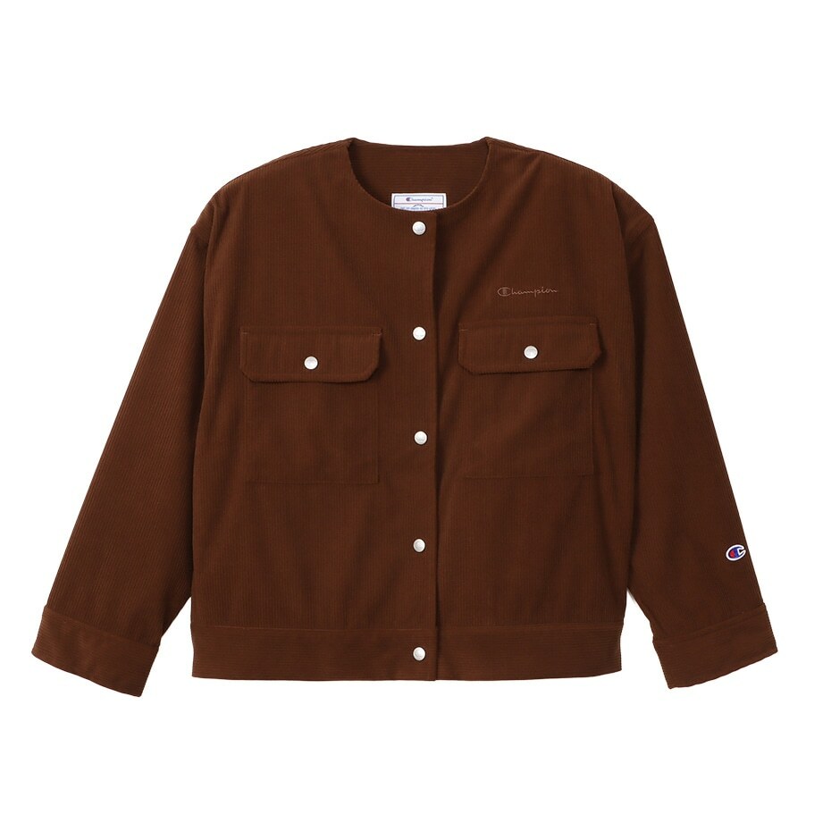 女款-CASUAL燈芯絨工裝夾克-深褐（CW-Y602-860）
