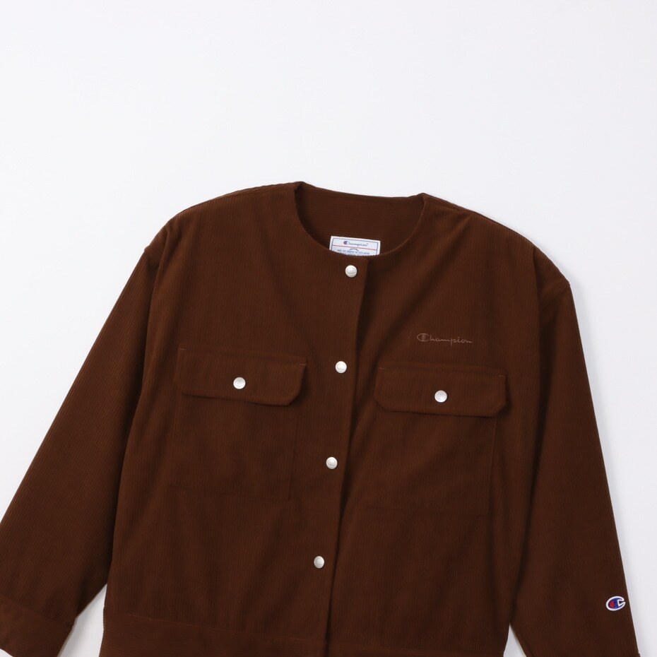 女款-CASUAL燈芯絨工裝夾克-深褐（CW-Y602-860）