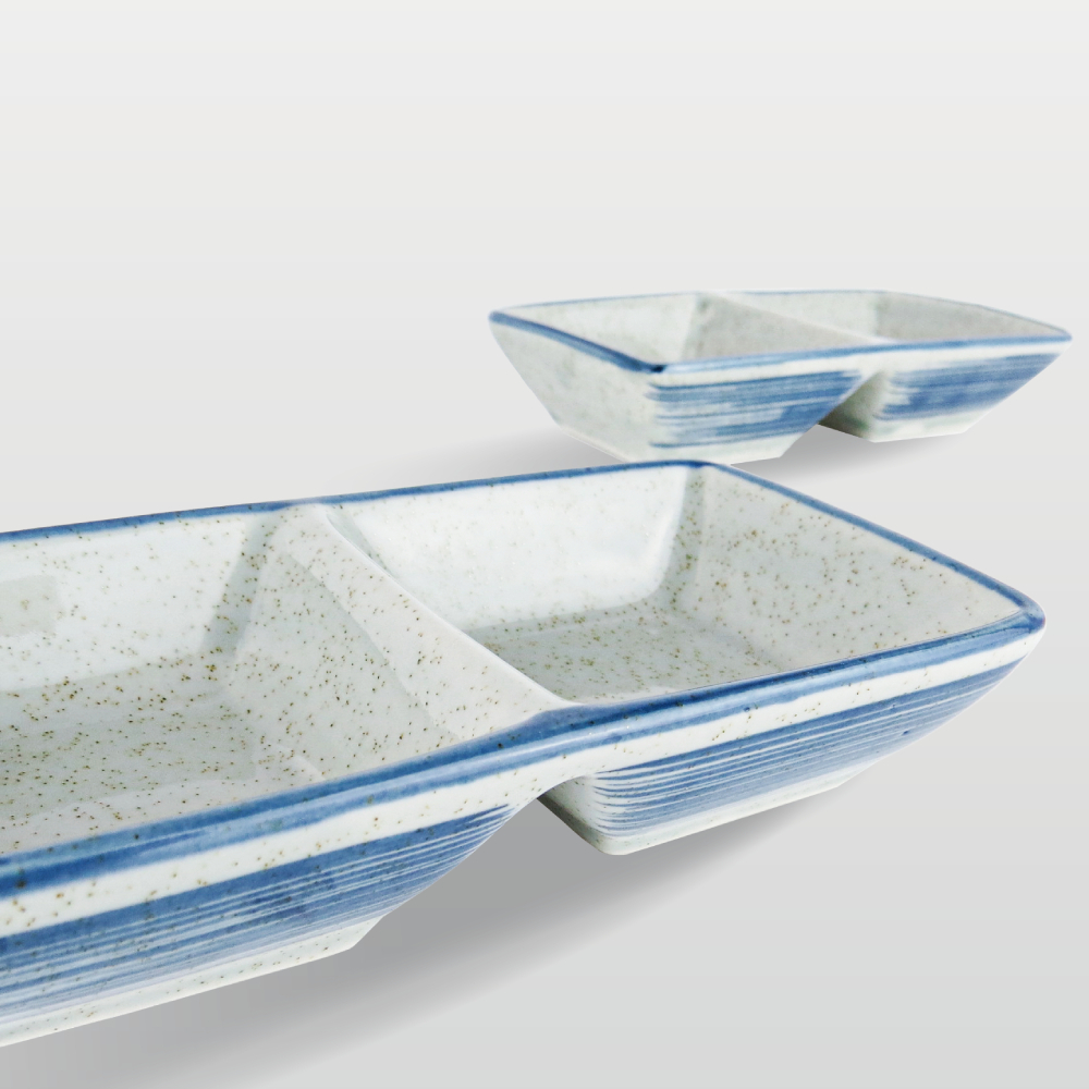 青禾 兩格 醬料碟 AS03-37-25【陶杯杯瓷器】