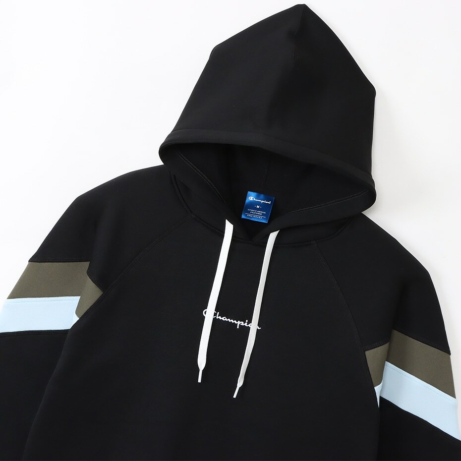 女款-SPORTS系列寬版保暖運動連帽衛衣-黑色（CW-YS106-090）