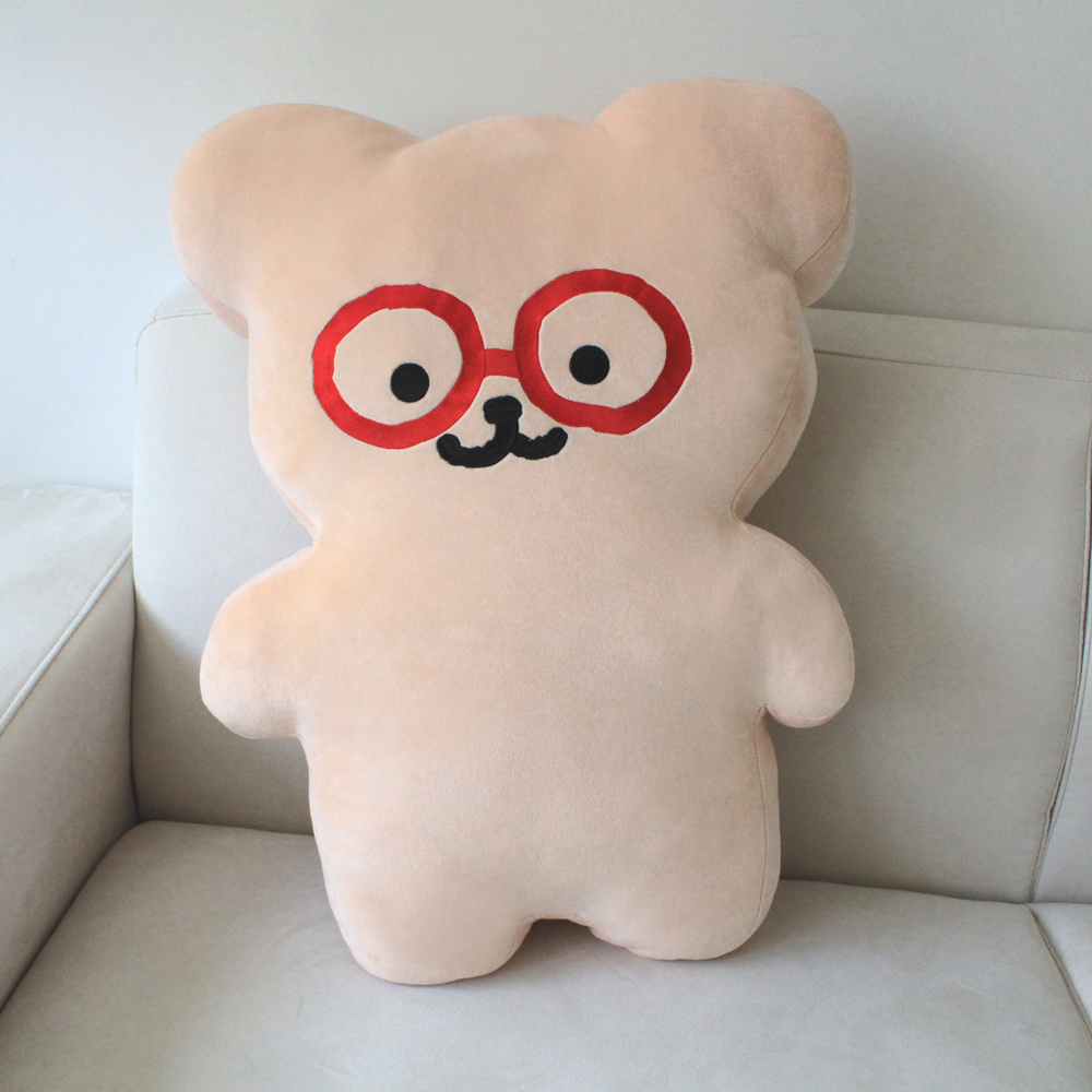 TETEUM BEBE Big Plush Doll Cushion 眼鏡小熊 巨型公仔攬枕咕臣