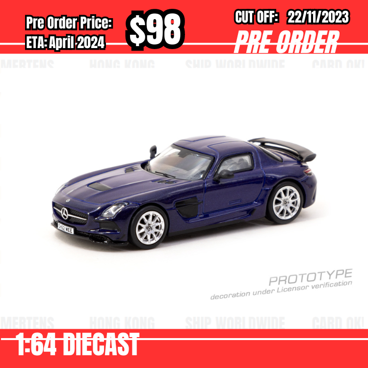 PO-$98 * Tarmac * 1:64 Mercedes-Benz SLS AMG Coupé Black Series SHMEE150  [OD09/11]