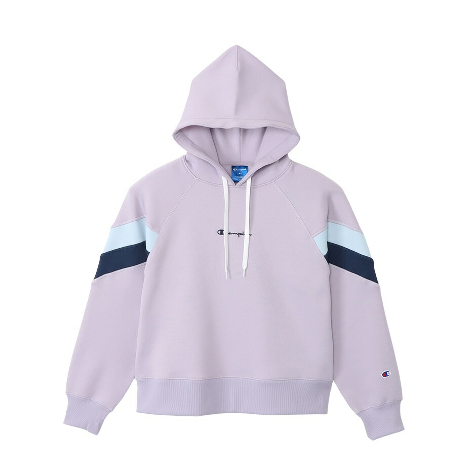女款-SPORTS系列寬版保暖運動連帽衛衣-淺紫（CW-YS106-220）
