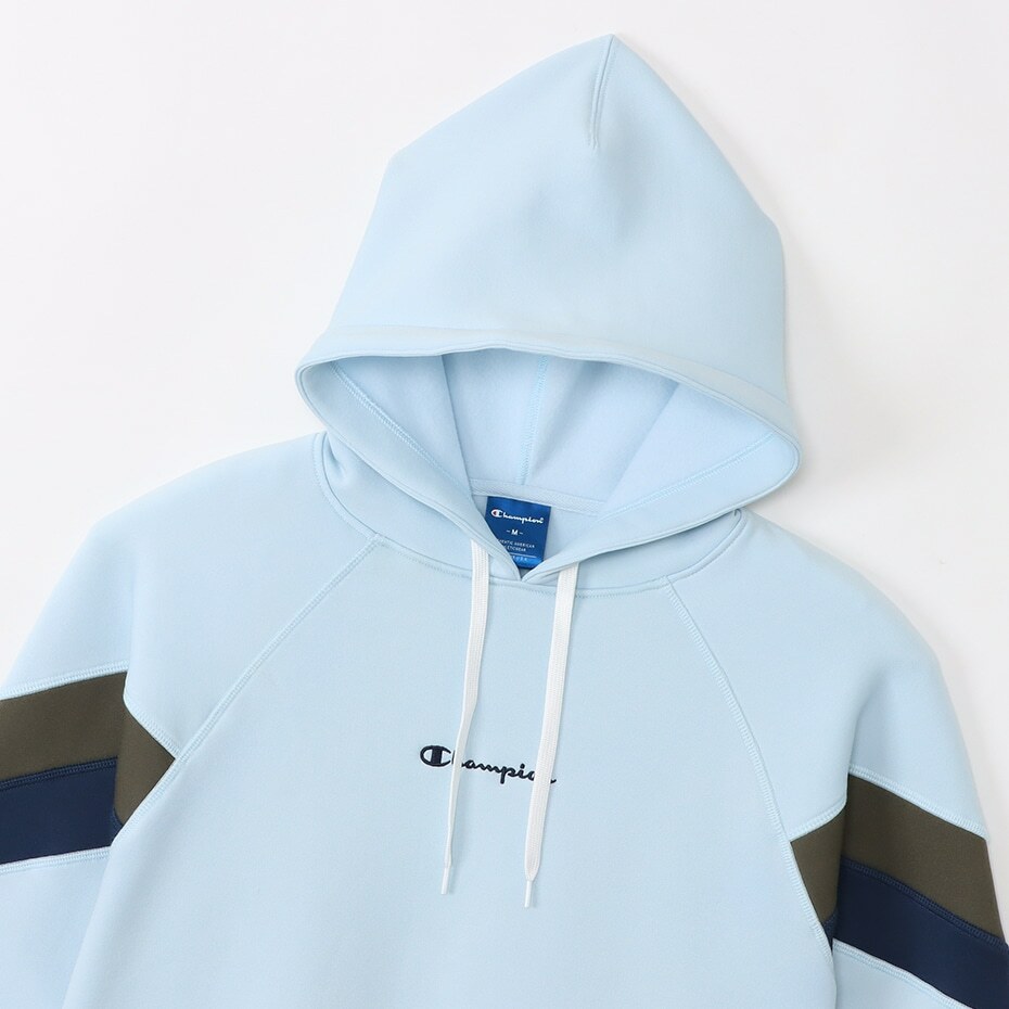 女款-SPORTS系列寬版保暖運動連帽衛衣-淺藍（CCW-YS106-320）