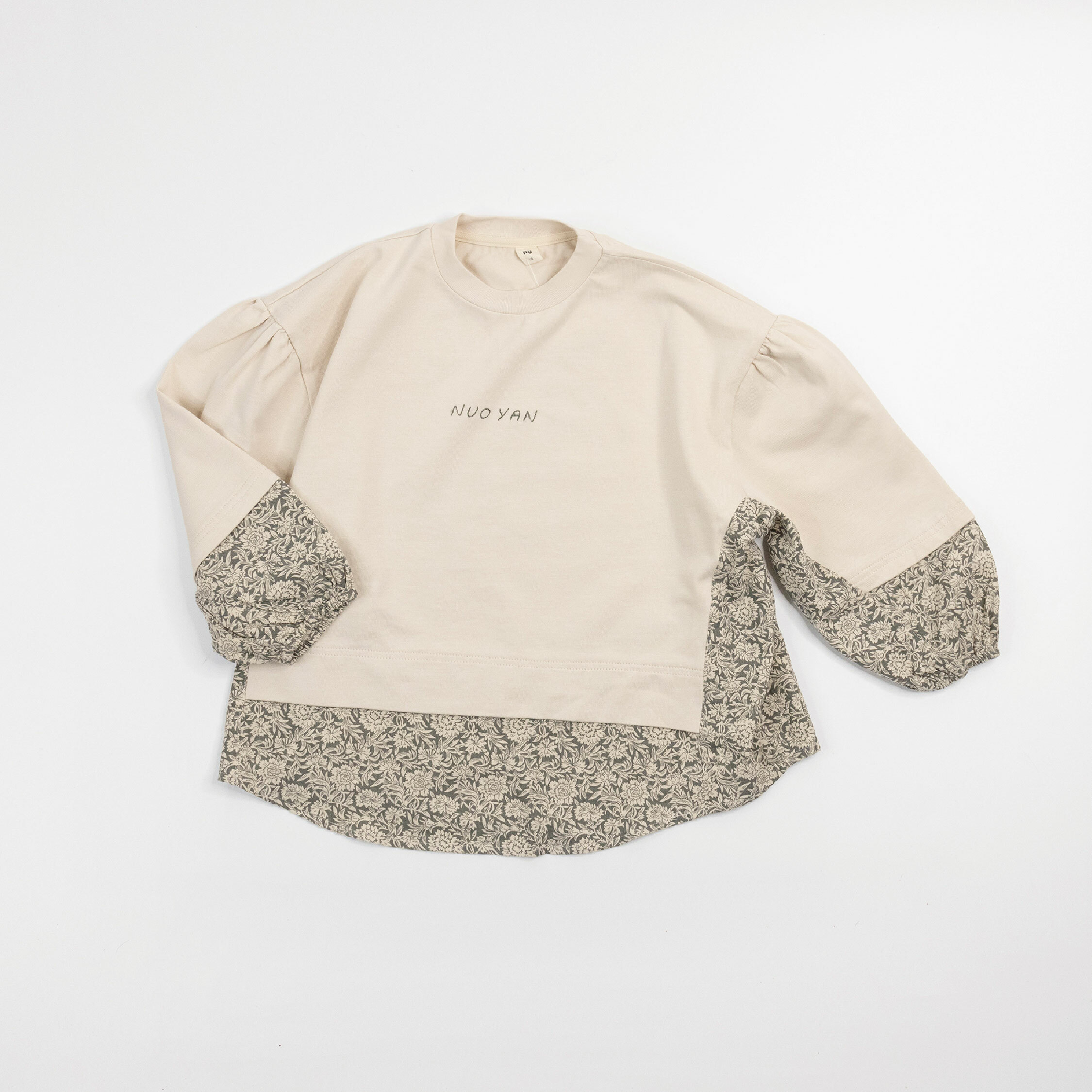 【H35252】藝術巴洛克假兩件設計上衣