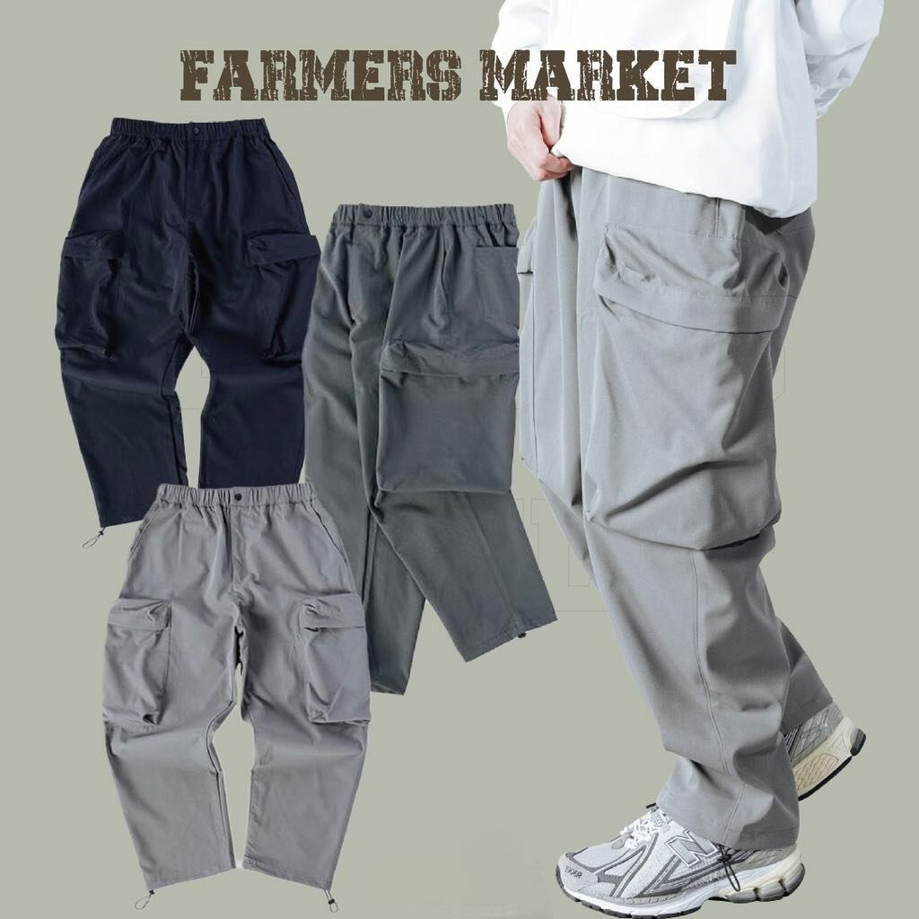 CYC337 防潑水隱藏式拉鍊寬鬆工裝褲 長褲