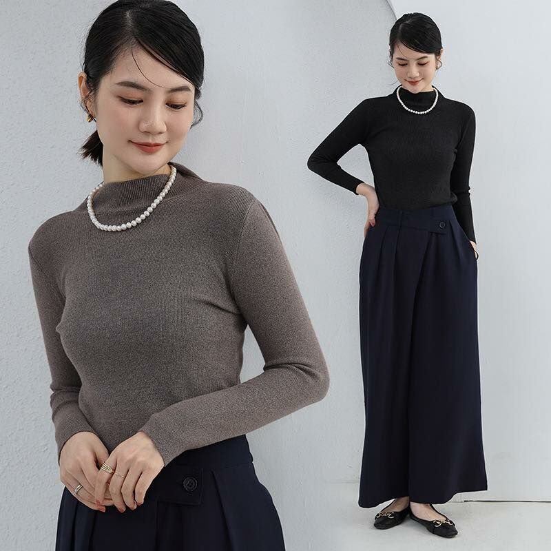 日系打底百搭純色高領保暖長袖 多款顏色