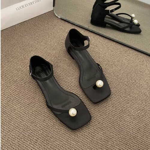 pearl thong sandals