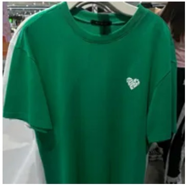 [S] GUESS ** FOAM HEART SHORT SLEEVE T-SHIRT,GREEN, MN2K8490-GEN (SGU476)