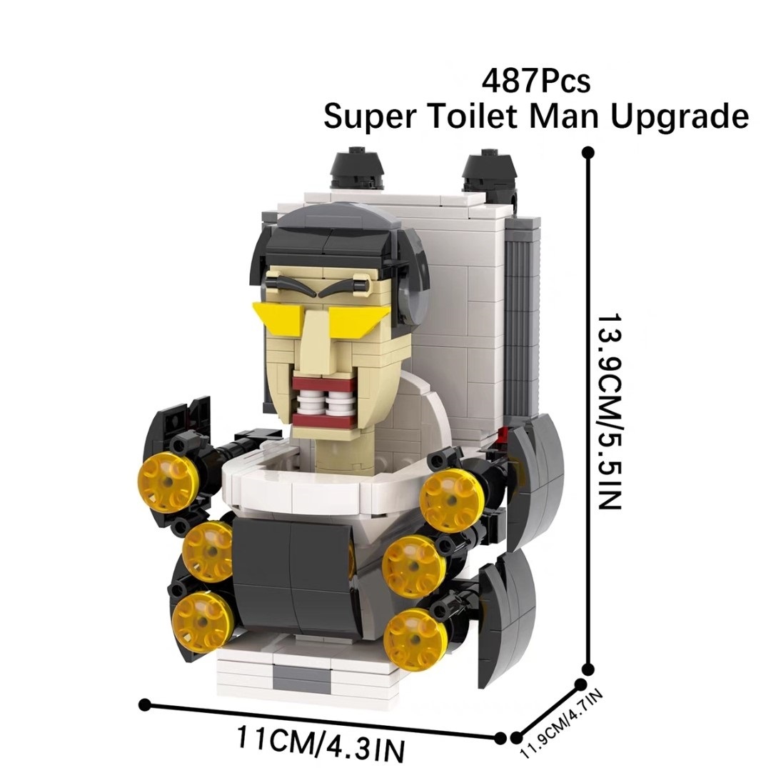 MOC Skibidi Toilet Man Building Set MOC1340