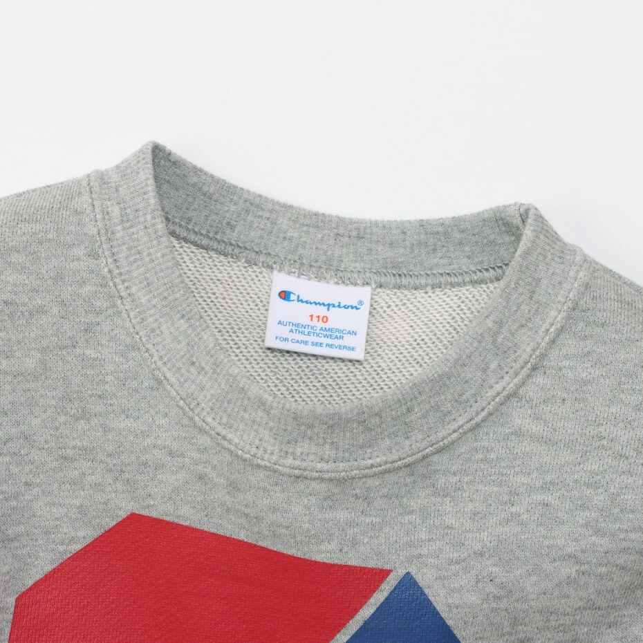 童款-CASUAL寬版休閒印花衛衣-灰色（CK-Y009-070）