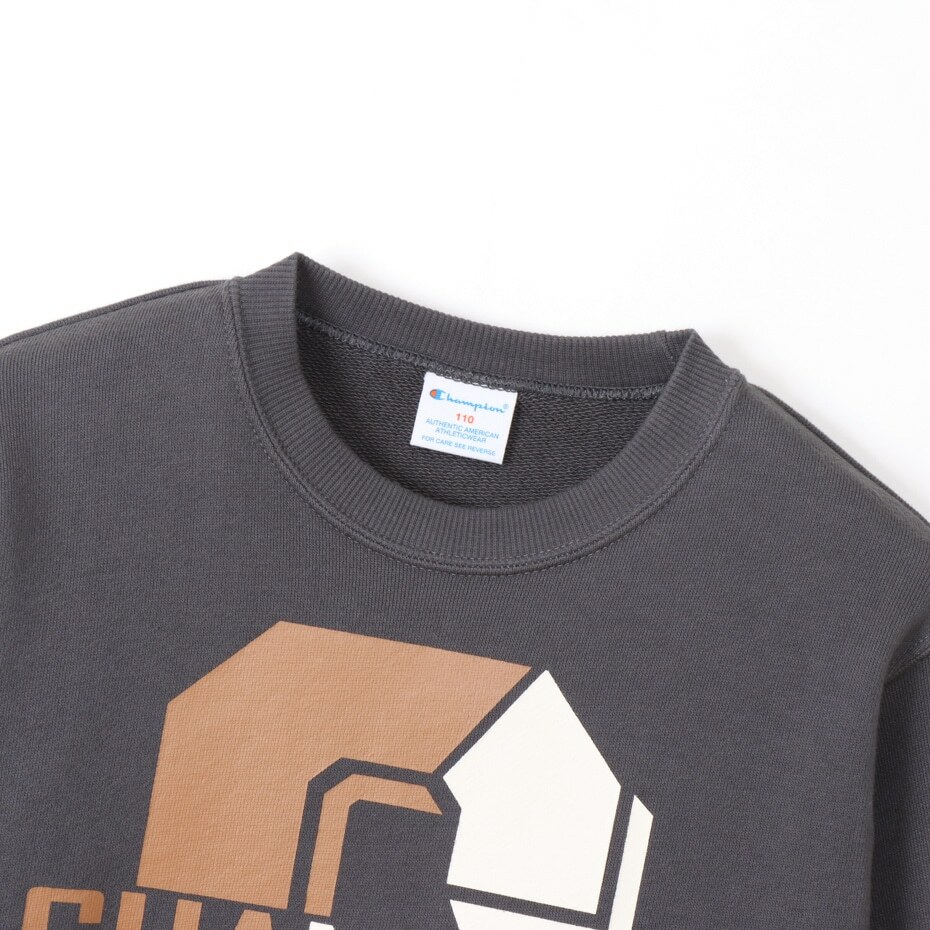 童款-CASUAL寬版休閒印花衛衣-深灰色（CK-Y009-080）