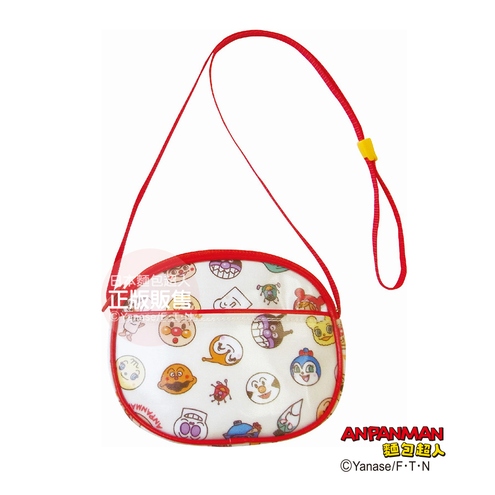 麵包超人滿版可調式斜背包紅