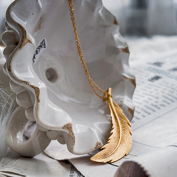 奧地利冶金TheCraftShop 輕輕羽毛項鍊