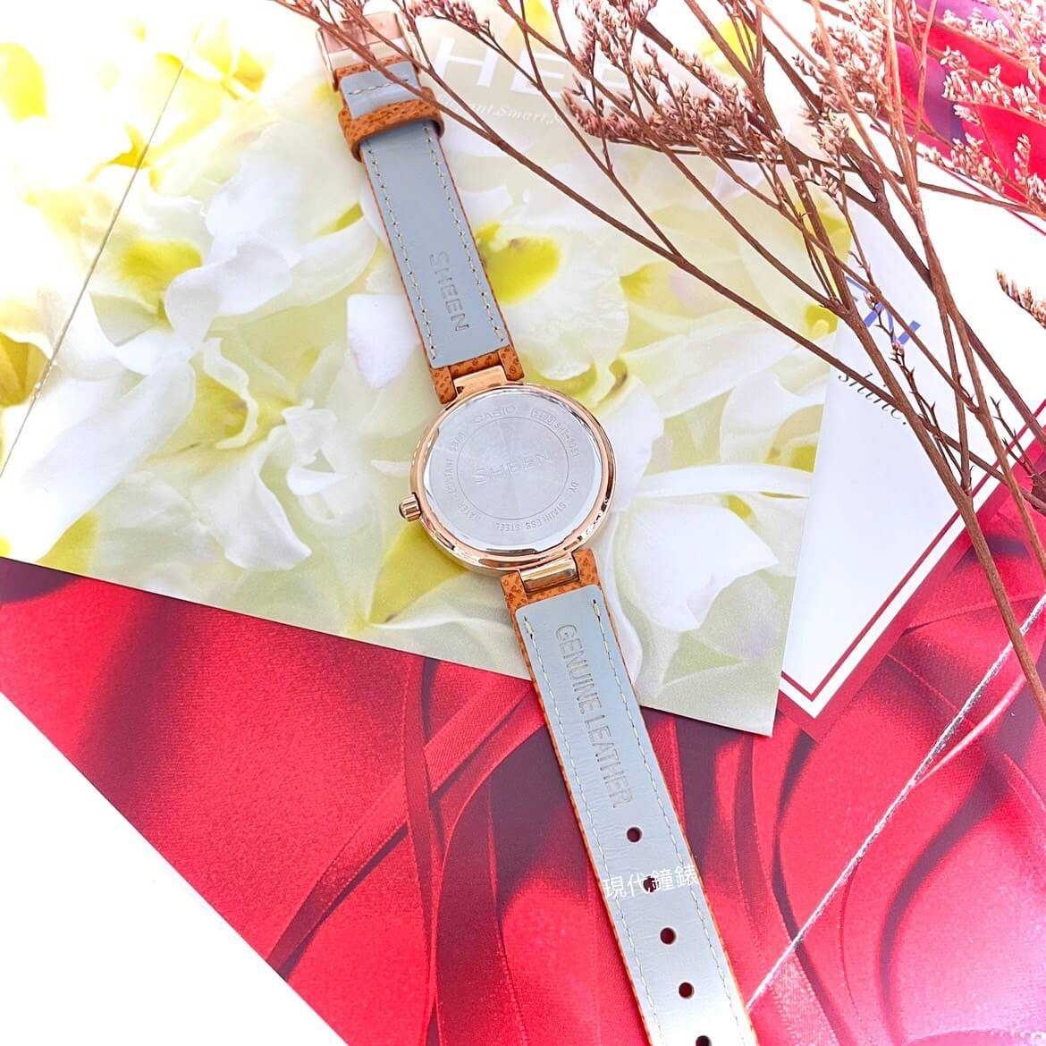 【CASIO 卡西歐】SHEEN系列 優雅時尚淑女腕錶 SHE-3051PGL-7A 32mm 現代鐘錶