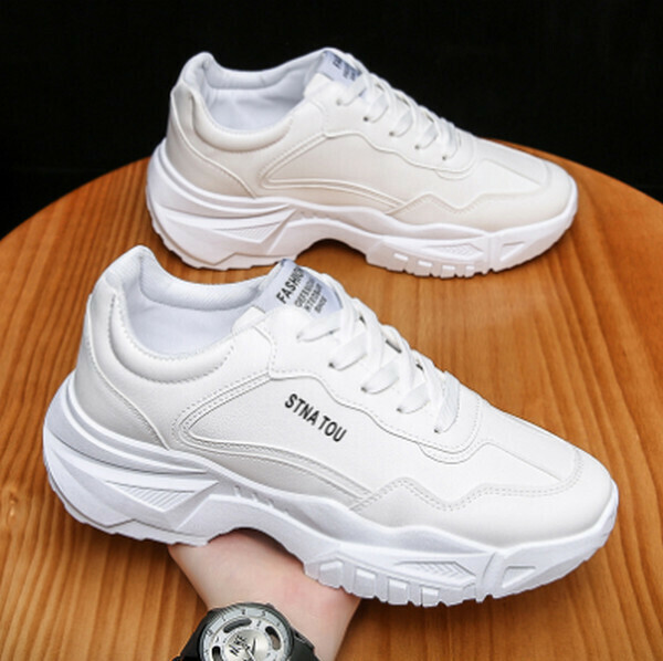 Thick-soled height-increasing dad shoes plus fleece sneakers