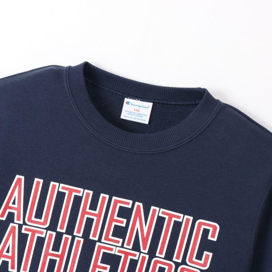 童款-CASUAL寬版美式印花衛衣-深藍色（CK-Y010-370）