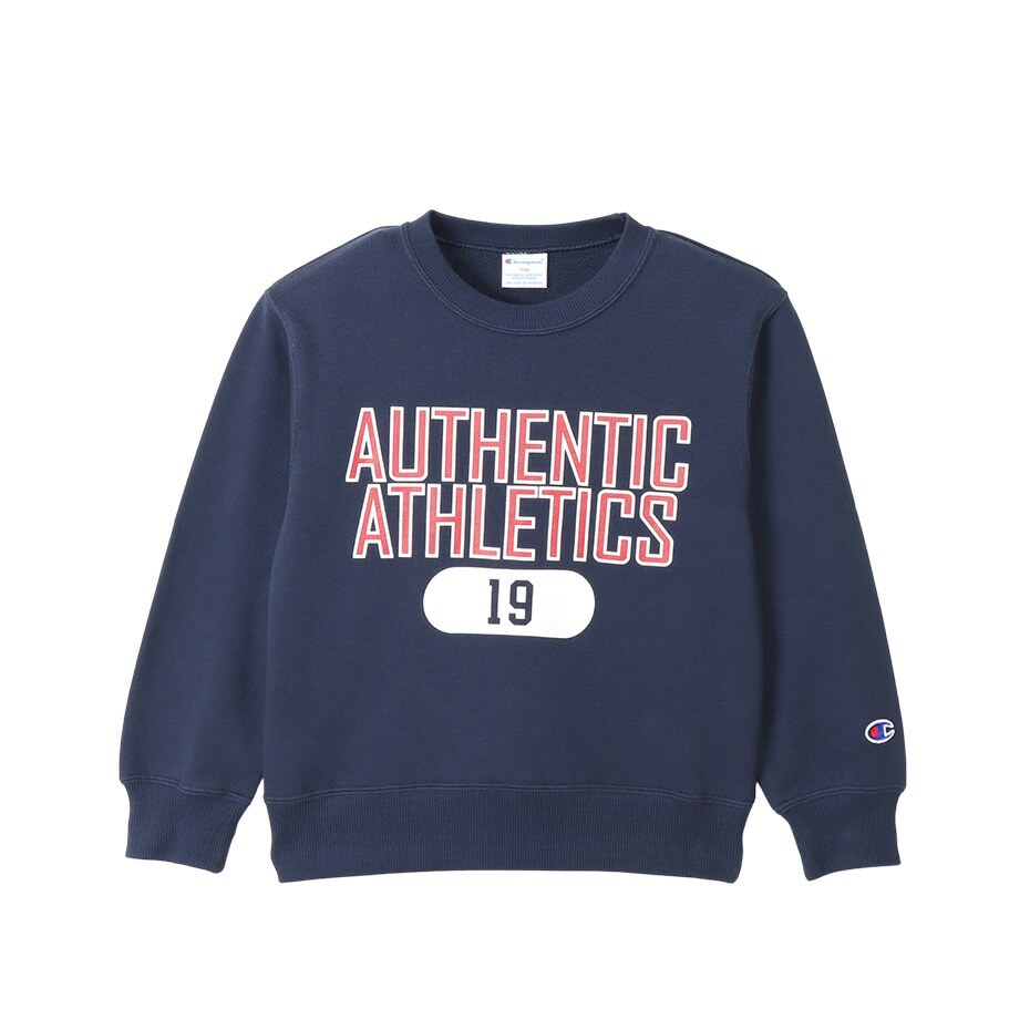 童款-CASUAL寬版美式印花衛衣-深藍色（CK-Y010-370）