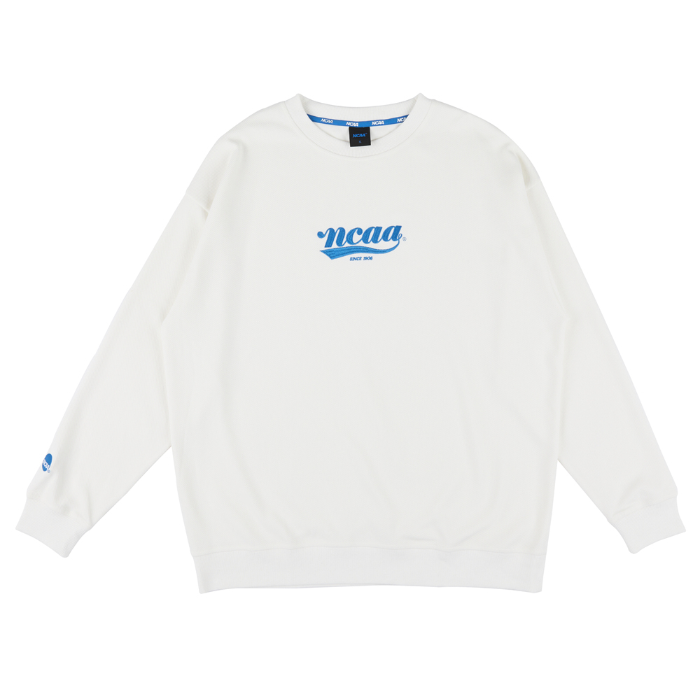 NCAA 大學T 白 棕 刺繡LOGO 兩色 長袖 上衣 中性 73551028-