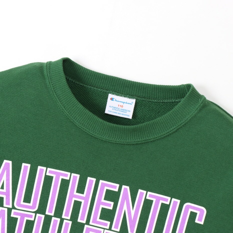 童款-CASUAL寬版美式印花衛衣-綠色（CK-Y010-570）