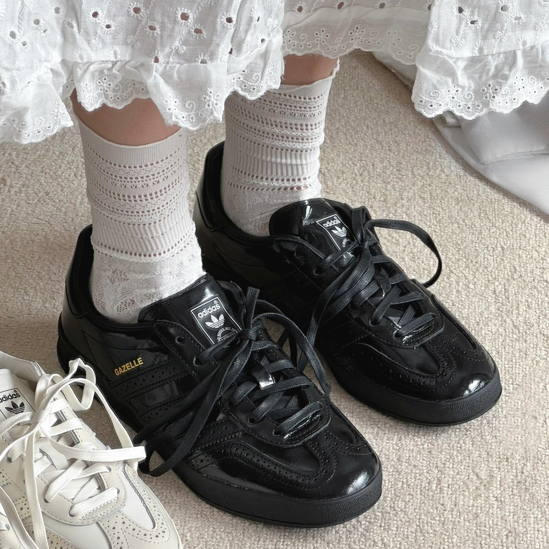 ADIDAS GAZELLE 布洛克 雕花 牛津鞋 全黑 黑 金標 IG1891 / 預購