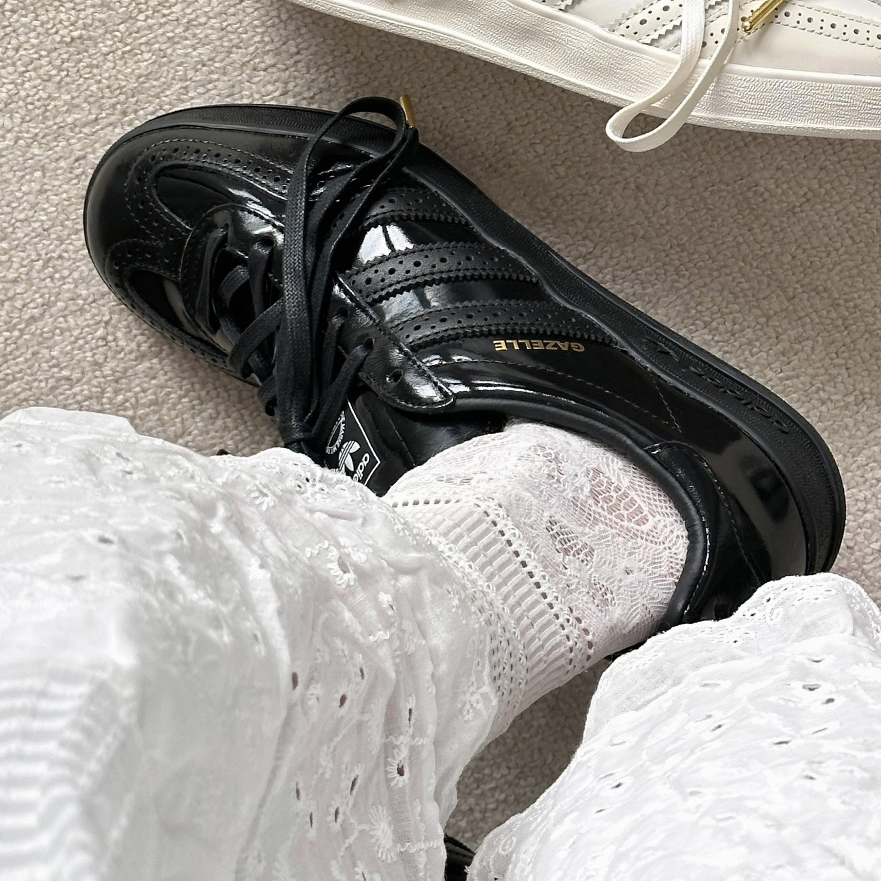 ADIDAS GAZELLE 布洛克 雕花 牛津鞋 全黑 黑 金標 IG1891 / 預購