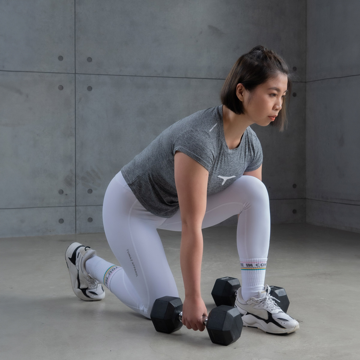 托瑪斯經典麻花女短袖（灰麻花）