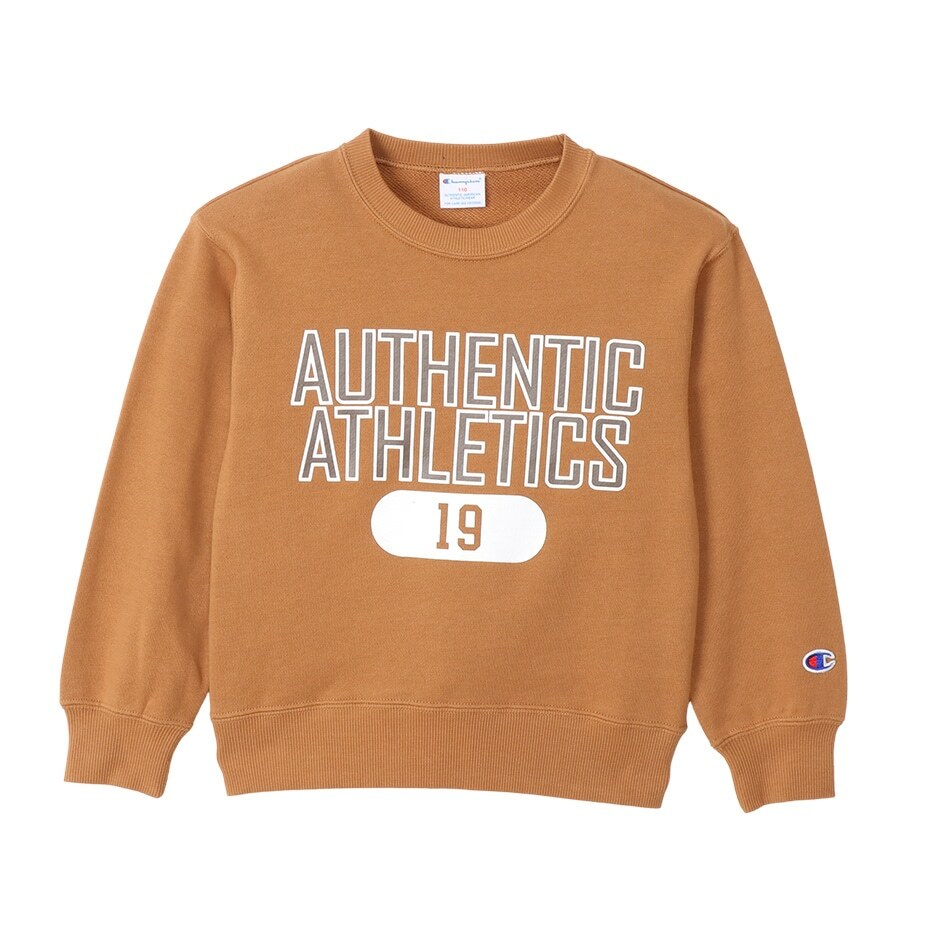 童款-CASUAL寬版美式印花衛衣-棕色（CK-Y010-765）