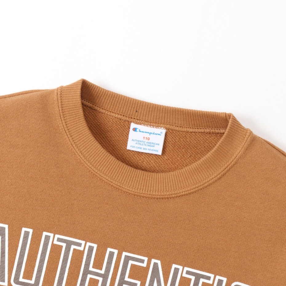 童款-CASUAL寬版美式印花衛衣-棕色（CK-Y010-765）