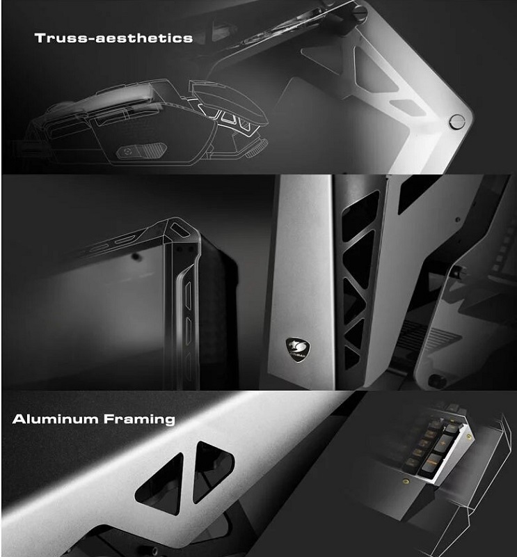 米特3C數位–COUGAR 美洲獅 Conquer 中型機箱 開放式機殼