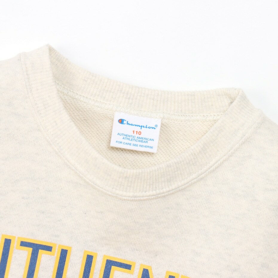 童款-CASUAL寬版美式印花長袖衛衣-米白色（CK-Y010-810）