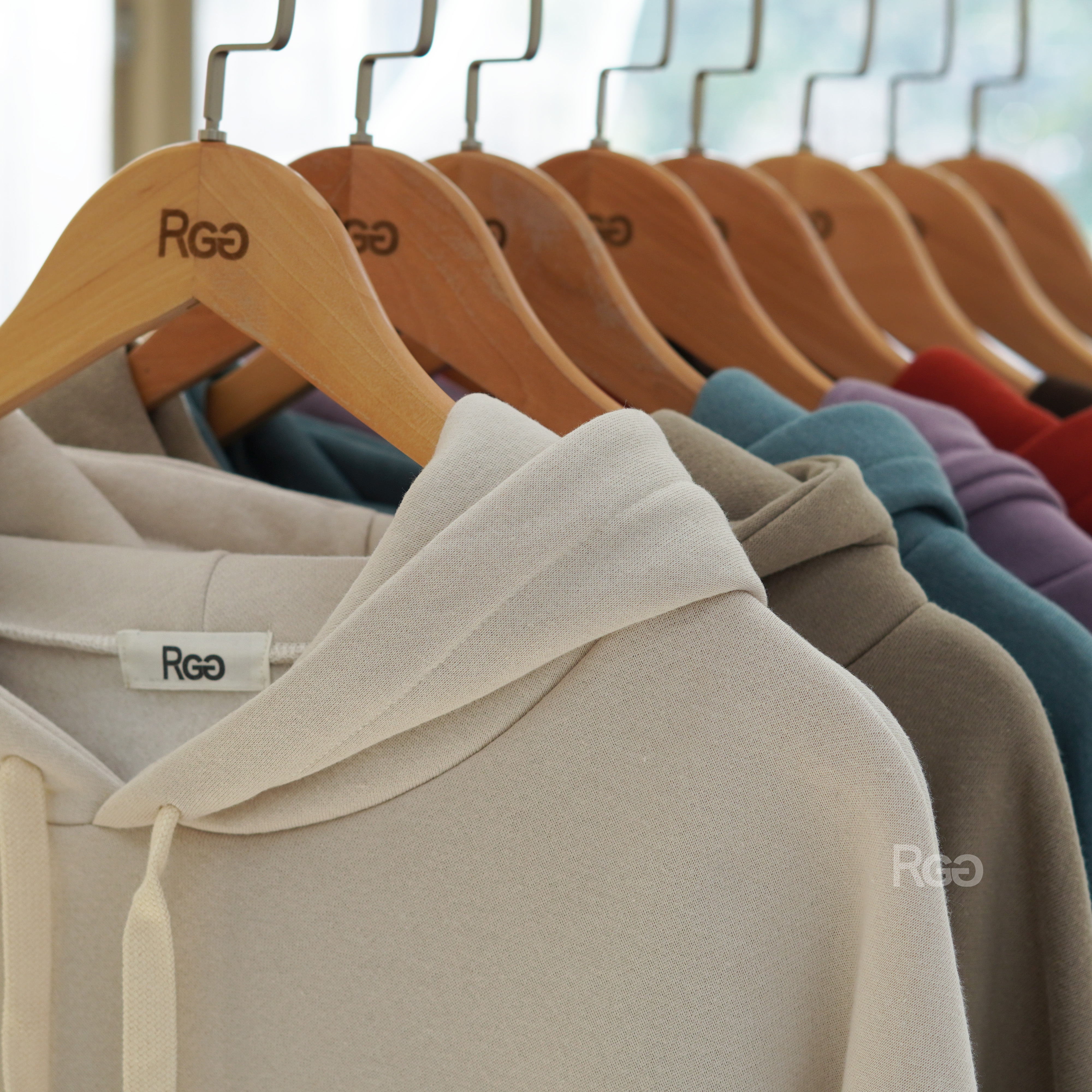 訂製款 台灣製純棉落肩隱藏口袋刷毛帽T