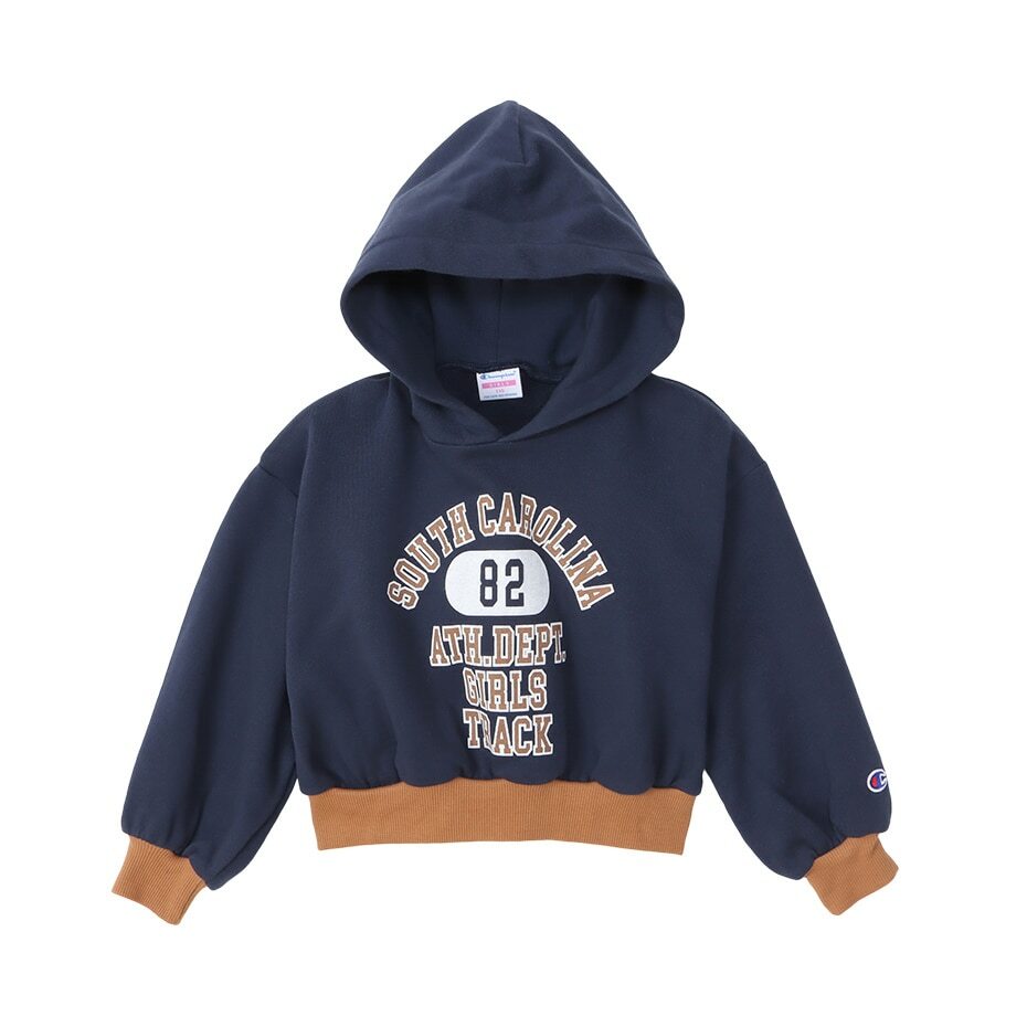 女童款-CASUAL地名印花連帽衛衣-深藍色（CK-Y109-370）