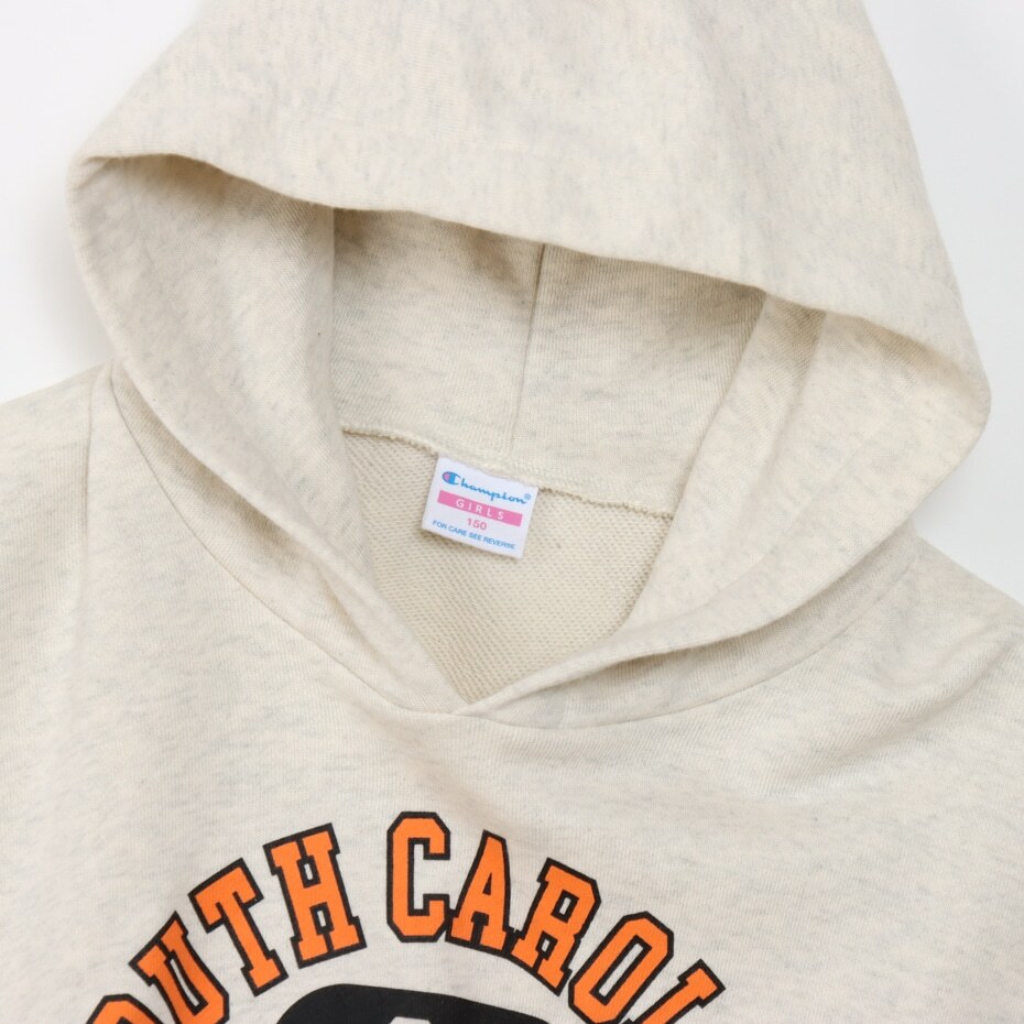 女童款-CASUAL地名印花連帽衛衣-米色（CK-Y109-810）