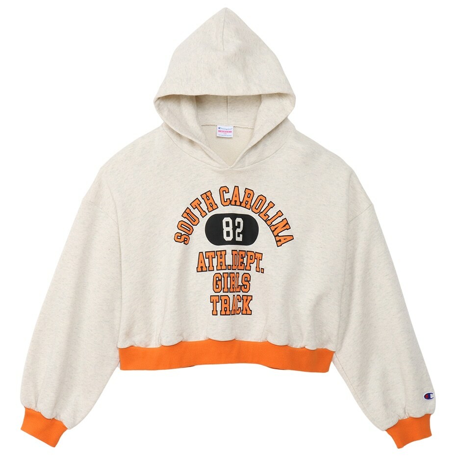 女童款-CASUAL地名印花連帽衛衣-米色（CK-Y109-810）