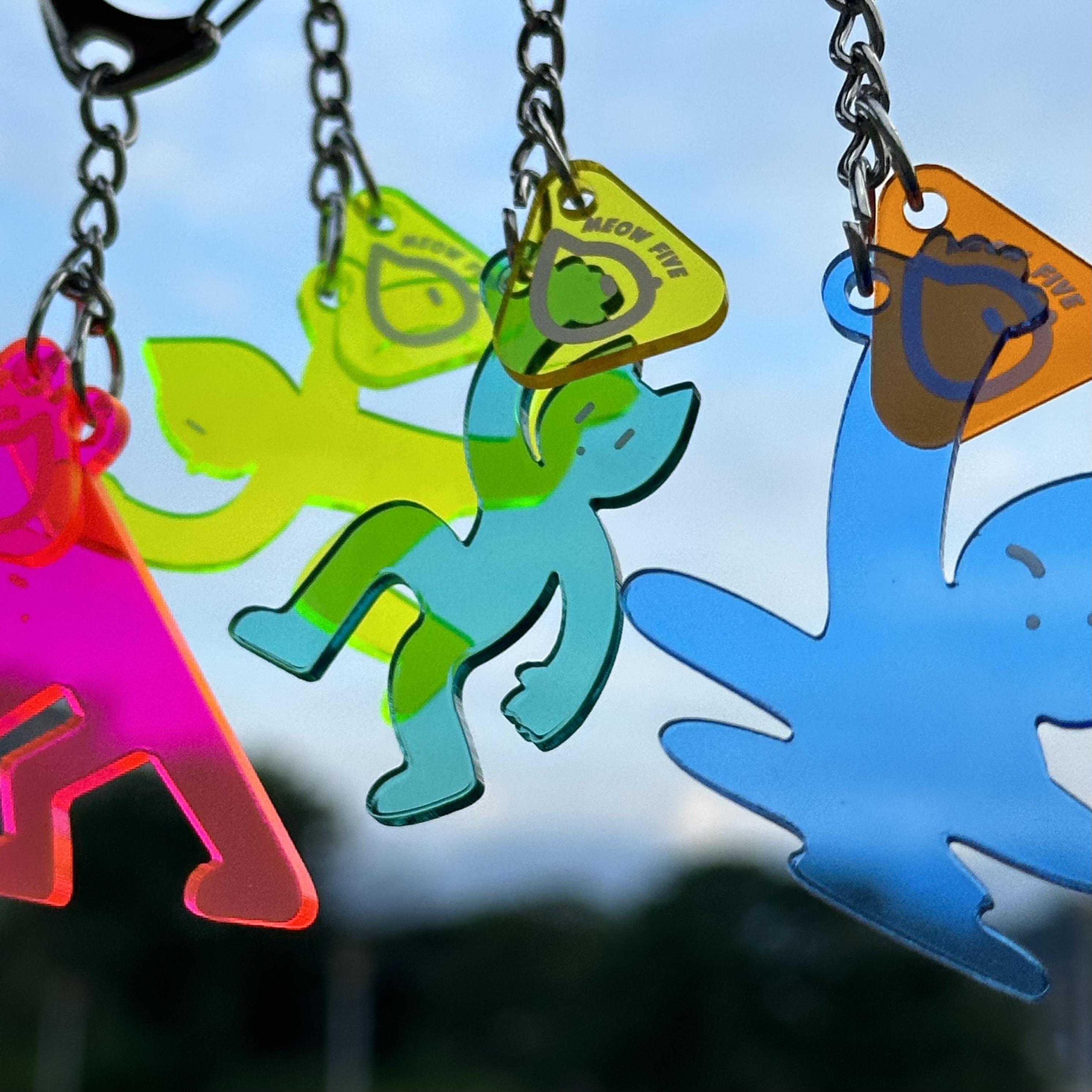 喵五貓貓快樂鑰匙圈