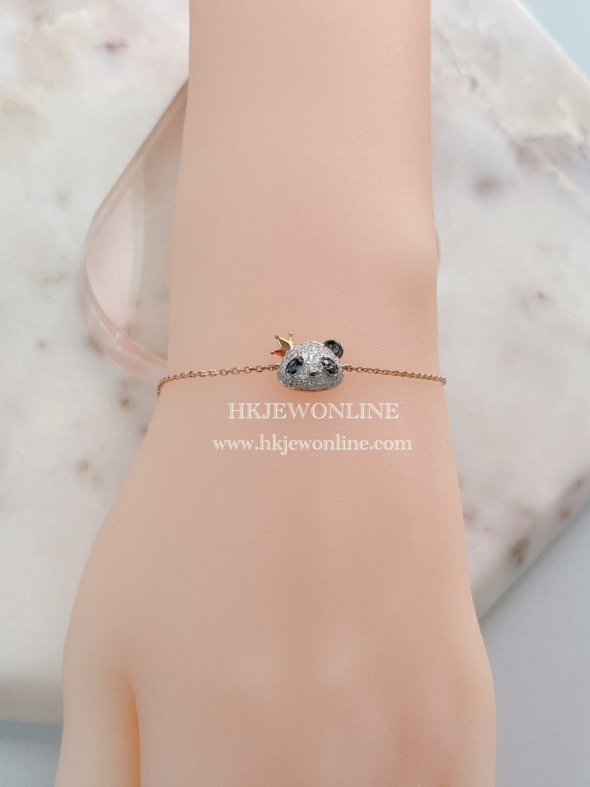 18K Rose Gold / White Gold Panda Diamond Bracelet