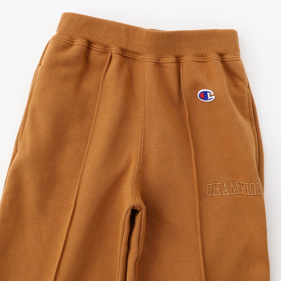 女童款-CASUAL刺繡棉質內刷毛寬長褲-棕色（CK-Y209-765）