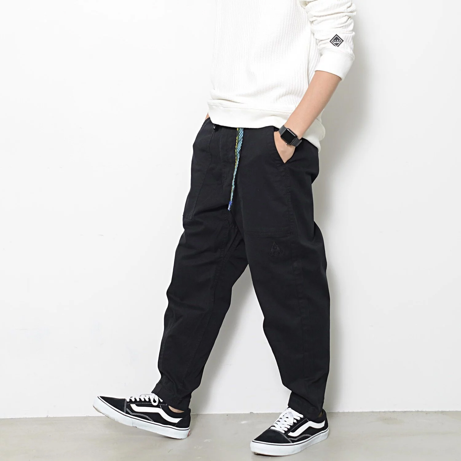 ☆ETW☆【EASY TO WEAR】GERRY LOOSE TAPERED PANTS 刺繡LOGO 大口袋 錐形 長褲 日本支線