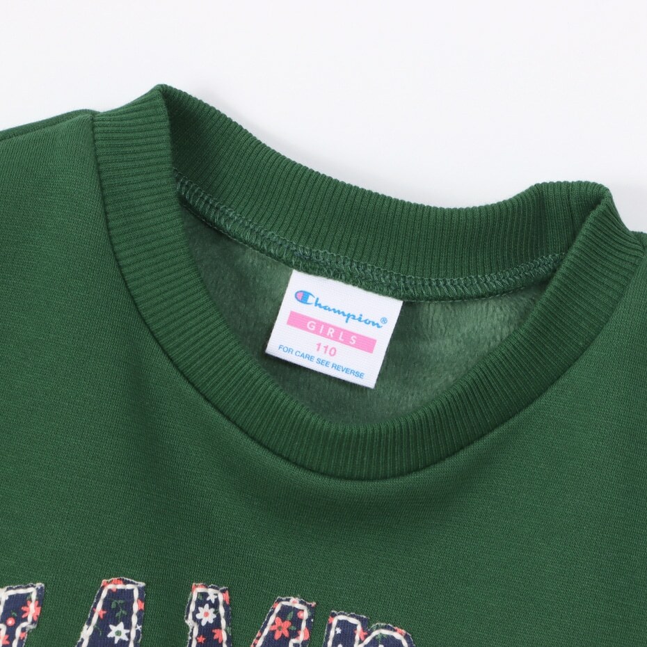 女童款-CASUAL印花衛衣-深綠色（CK-Y014-570）
