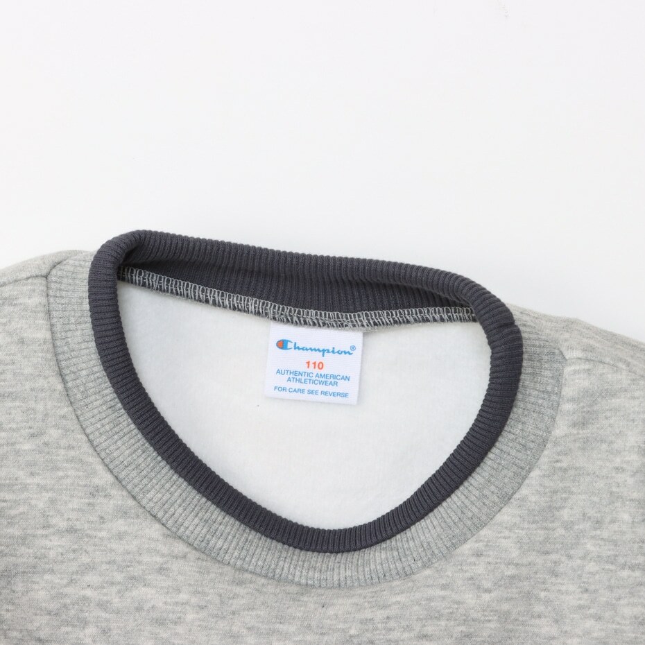 童款-CASUAL寬版美式印花衛衣-灰色（CK-Y011-070）