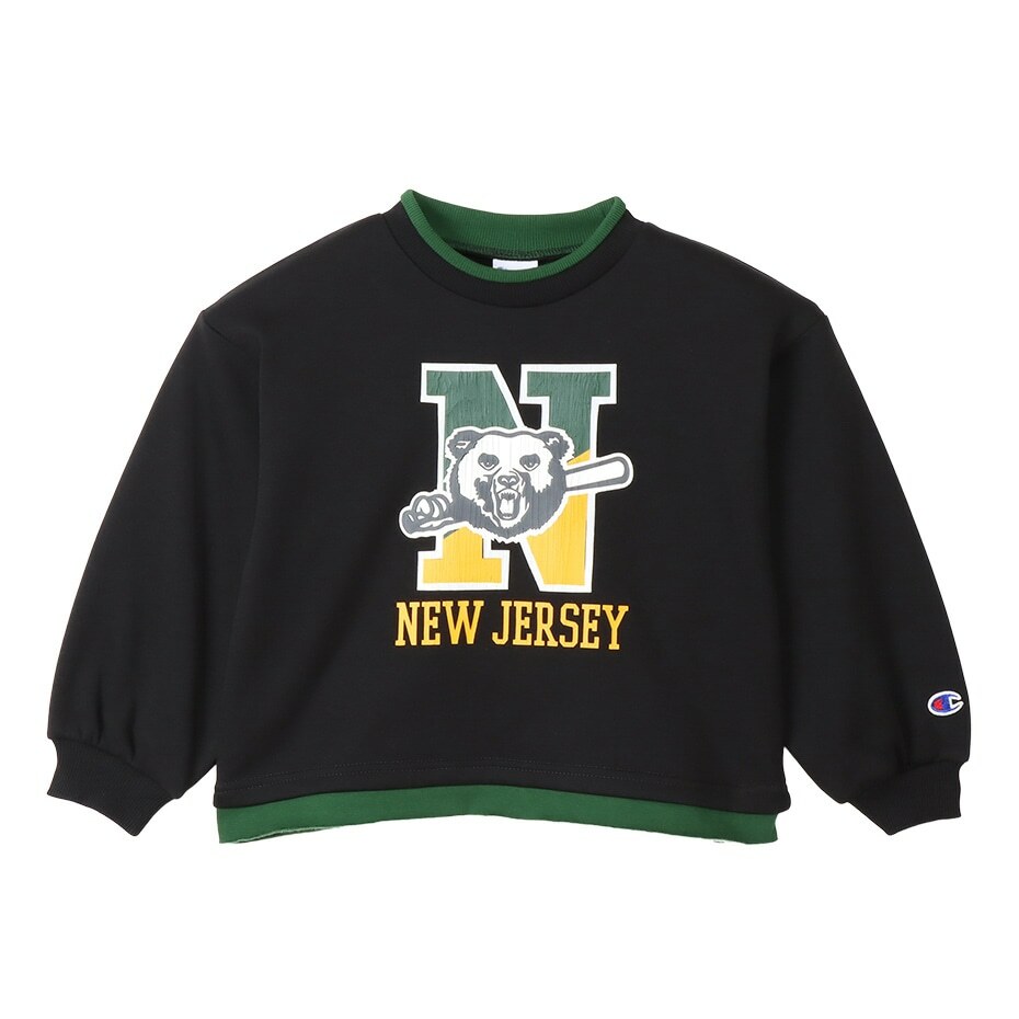 男童款-CASUAL寬版美式印花衛衣-黑色（CK-Y011-090）