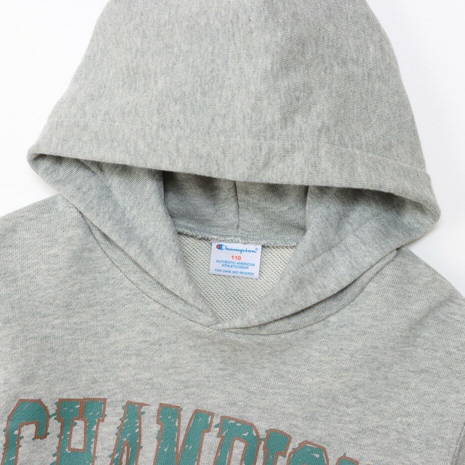 童款-CASUAL美式塗鴉印花連帽衛衣-灰色（CK-Y107-070）