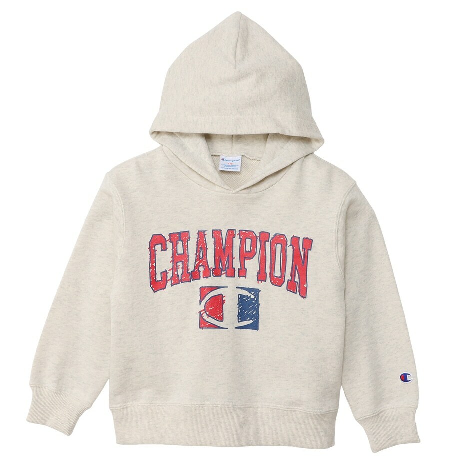 童款-CASUAL美式塗鴉印花連帽衛衣-米色（CK-Y107-810）