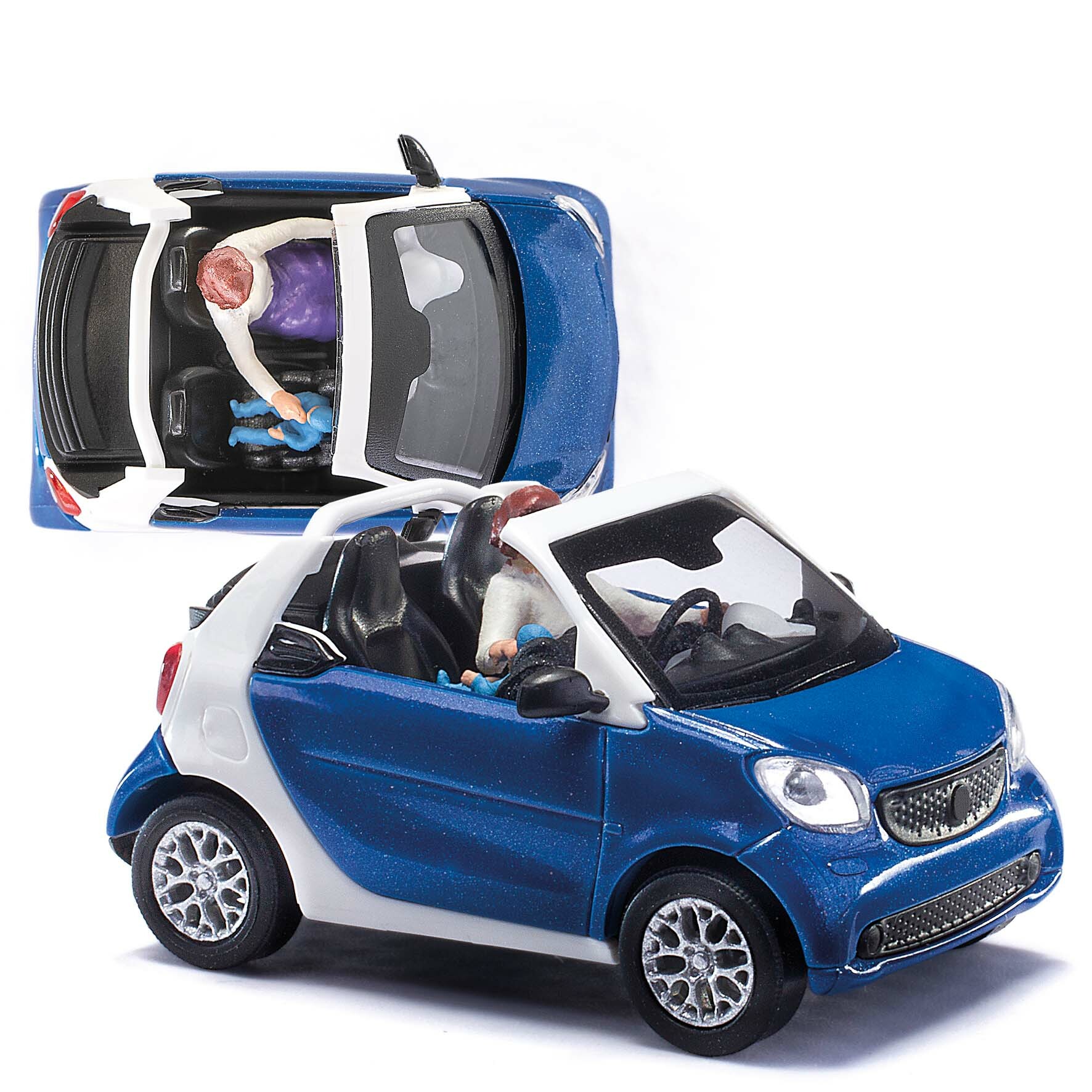 Busch 50779 HO規 Smart For2 Cabrio 2015 附駕駛人偶