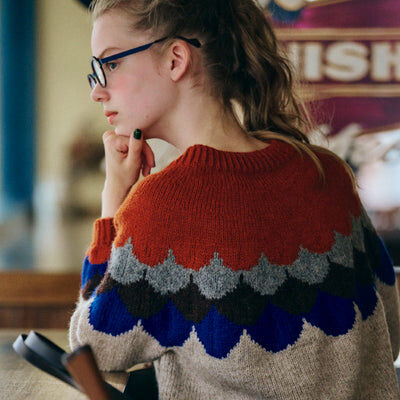 SCALLOP YOKE 原版材料包- Amuhibi KNIT BOOK 2nd