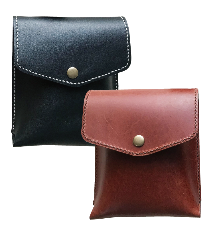 5入-手縫鋼筆袋-牛皮革